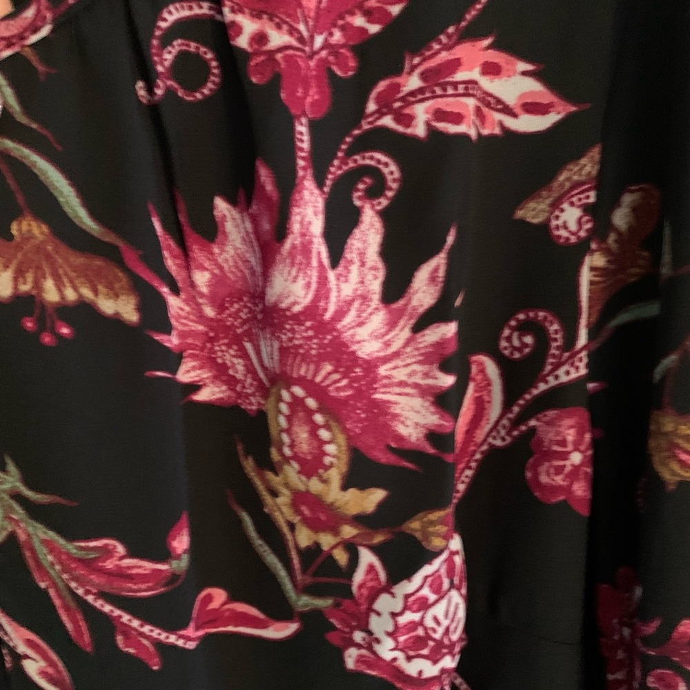 INC dress from Macy’s black and floral like new condition great for a night out - Picture 4 of 6